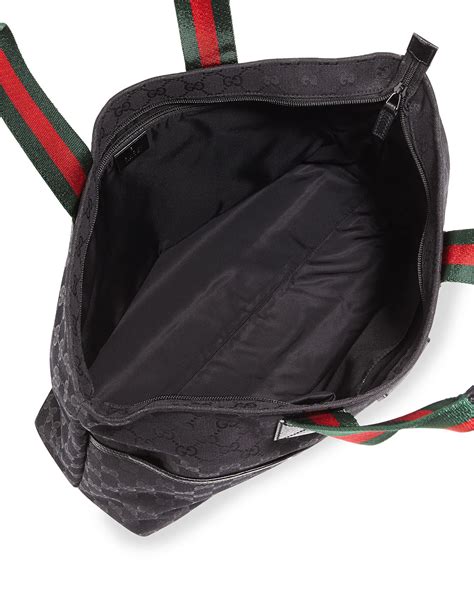 gucci gg supreme diaper bag black|gucci baby bag outlet.